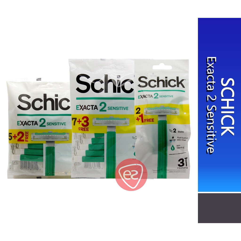 Schick Exacta 2 Sensitive Disposable Razor (2+1 Free Razor / 5+2 Free ...