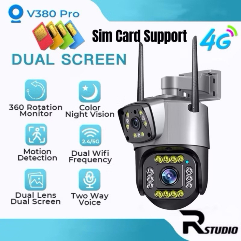 V380® Pro wireless dual lens outdoor waterproof wifi 360 cctv camera ...