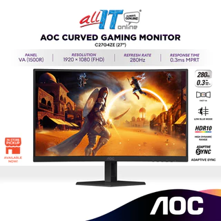 AOC C27G4ZE 27" Curved Gaming Monitor |  Fast VA | 280Hz | Adaptive Sync | 1080p | Low Input Lag Monitor