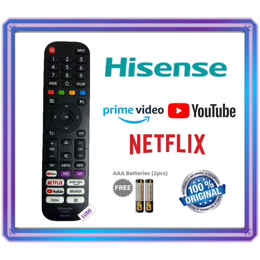 100 Original Hisense Android TV Remote Control EN2J30H Shopee Malaysia