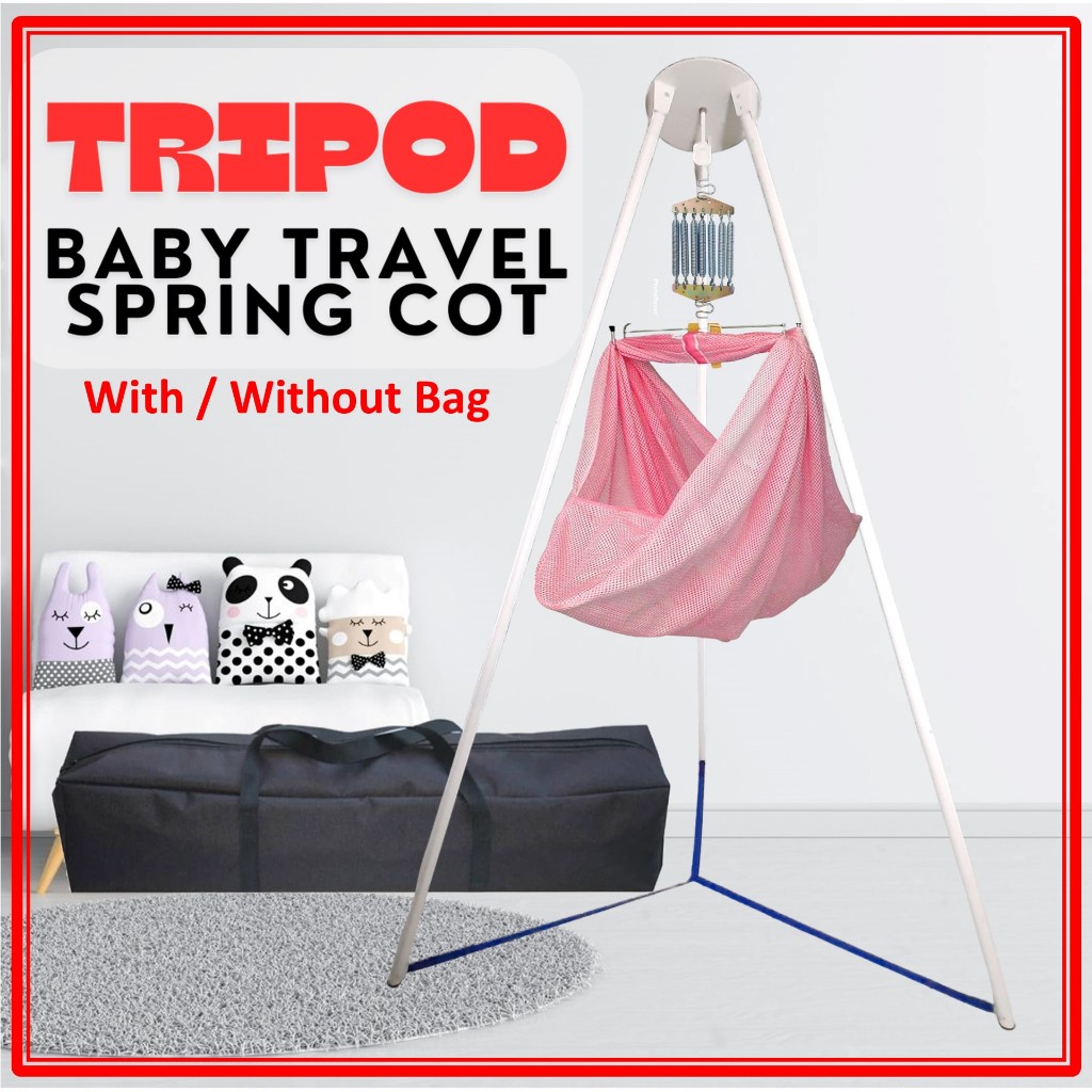 PUTRA Tripod Travel Baby Spring Cot With / Without BAG (Buaian Bayi ...