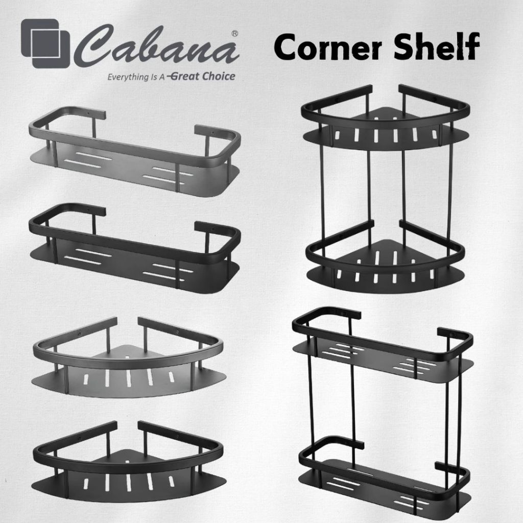 CABANA Bathroom Rack Stainless steel Corner Shelf Bathroom Storage ...