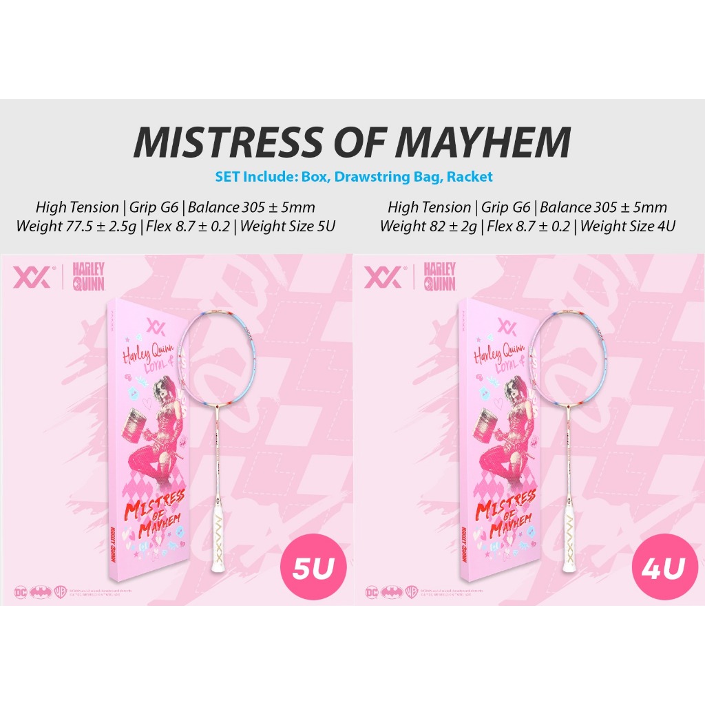MAXX X MISTRESS OF MAYHEM Badminton Racket With BoxSet (4U/5U) The ...