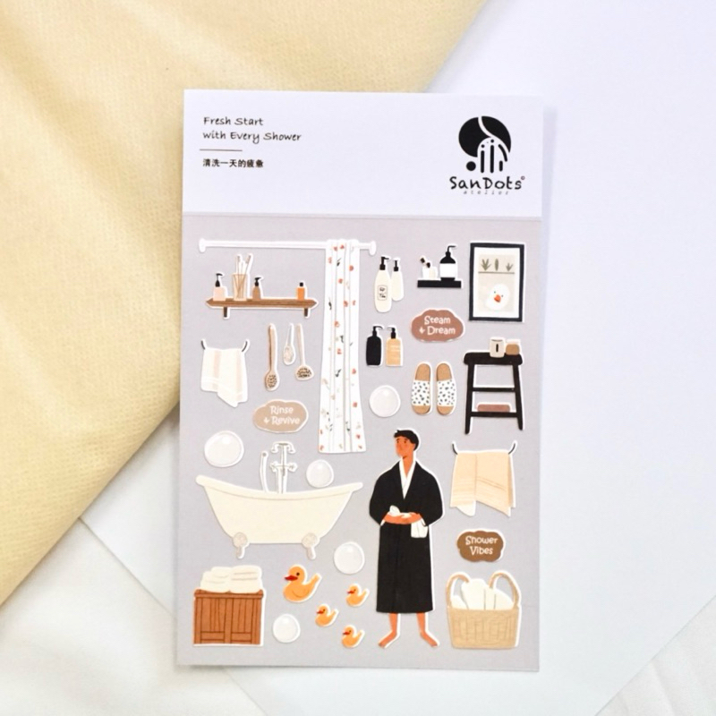 Shower Sticker Pack | Bubbles & Bath Planner Stickers | Self-Care ...