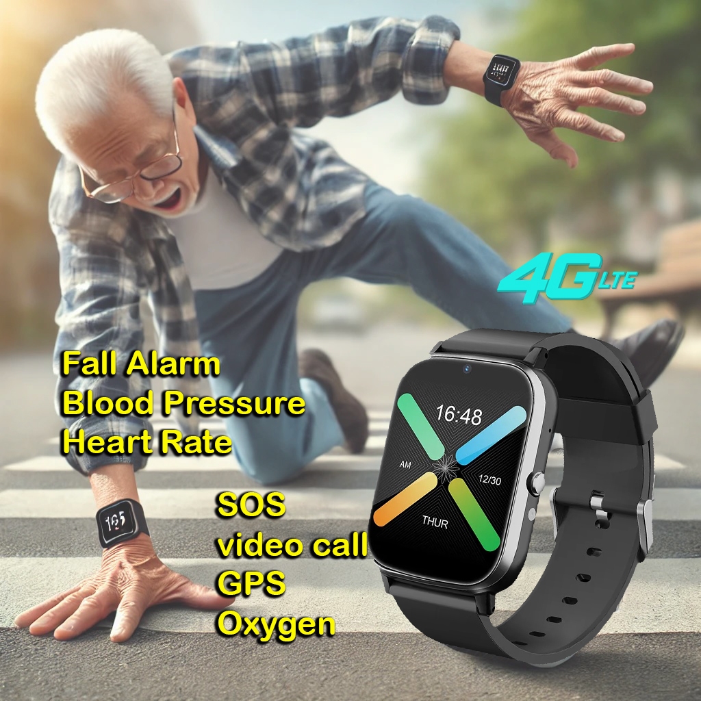 FA91S elderly 4G GPS WIFI Tracking Smart Watch SOS Heart Rate Blood ...