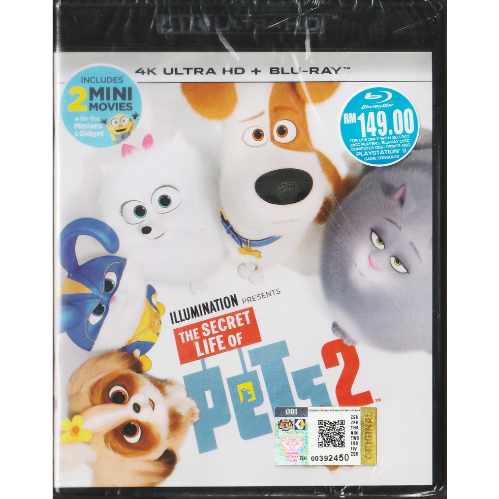 4K BLURAY : THE SECRET LIFE OF PETS 2 ( ORIGINAL 4K + NORMAL BLURAY ...