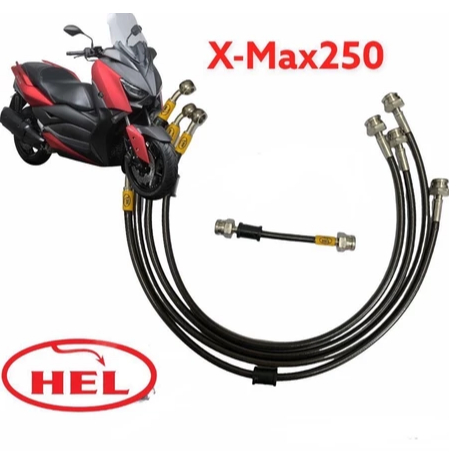 XMAX V1 V2 V3 ORIGINAL HEL PERFORMANCE BRAKE HOSE ABS XMAX MIDDLE SHORT ...