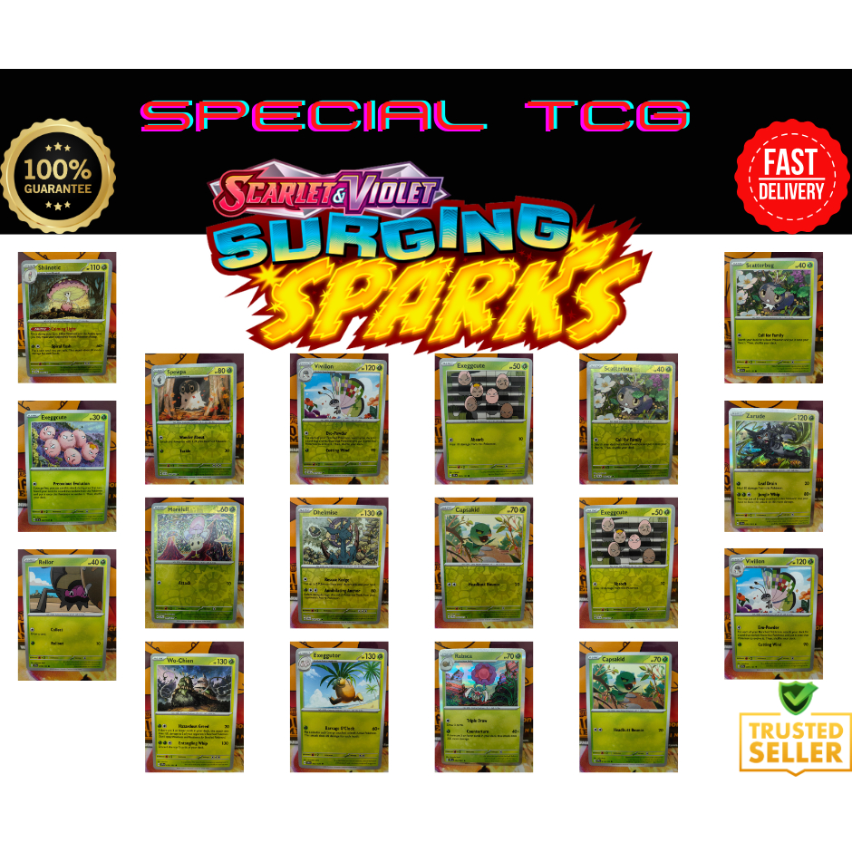 Pokemon TCG Surging Sparks Common/Uncommon Cards - Choose Your Own Singles