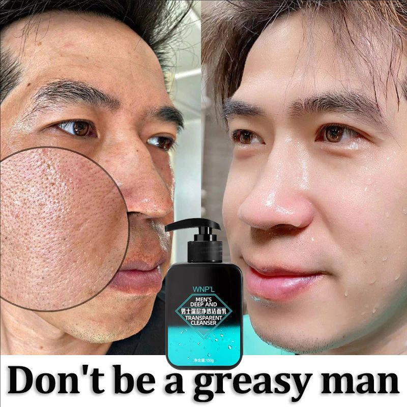 Men Facial Skin Cleanser Anti Mite Acne Oil Control Moisturize Deep ...