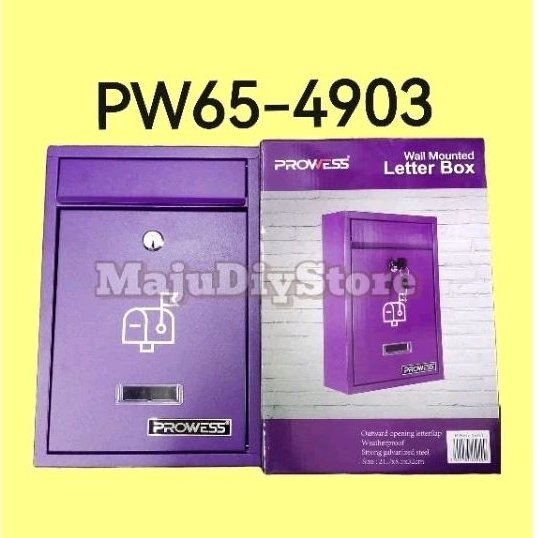 PW65-4903 PROWESS letter box with key, peti surat siap ada kunci ...