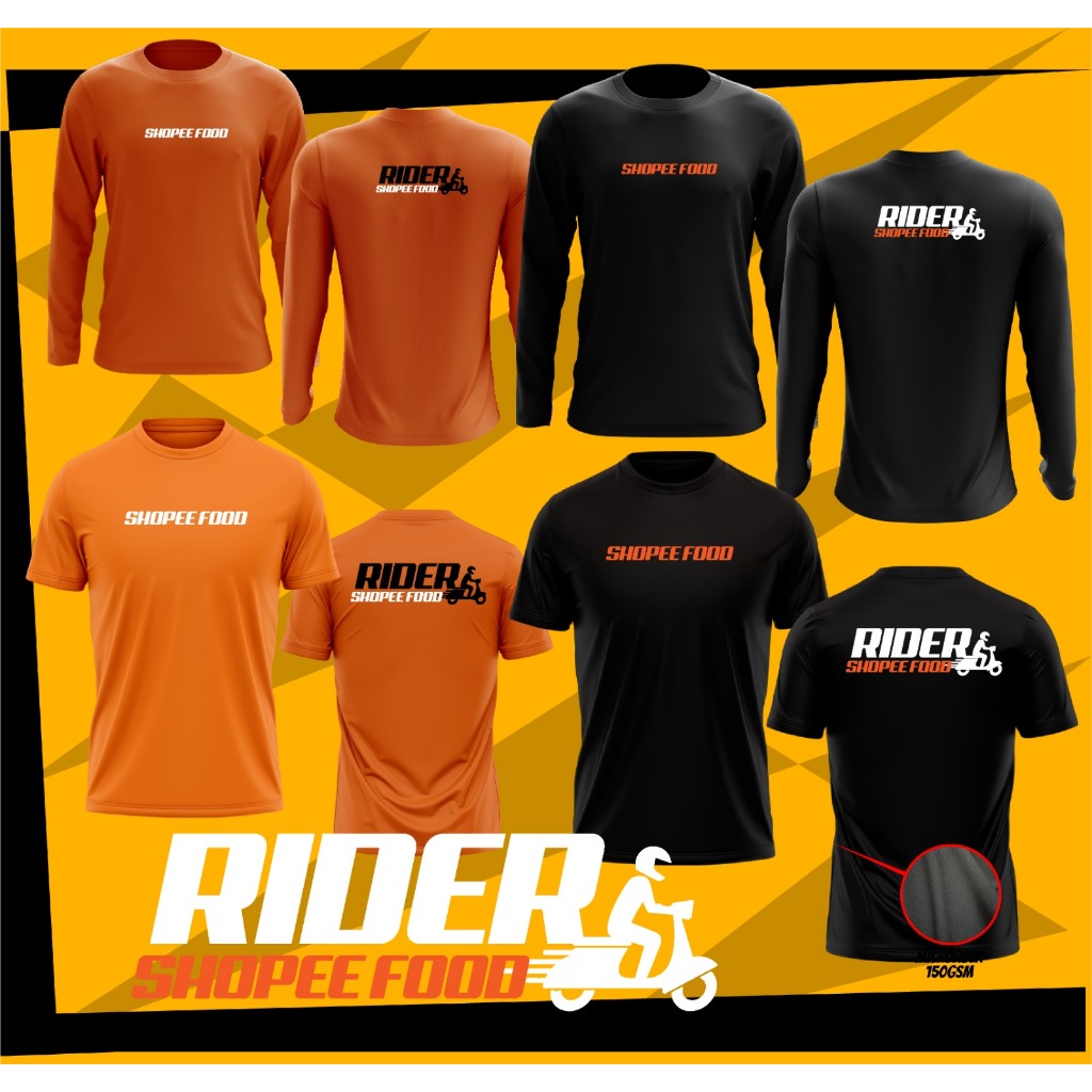 SHOPEEFOOD RIDER DELIVERY TSHIRT READY STOCK MICROFIBRE | Shopee Malaysia