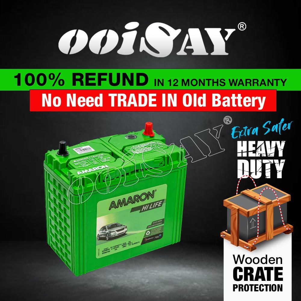 AMARON FLO NS60 | 55B24R | 55B24RS (MF) - Car Battery - Saga BLM Satria ...