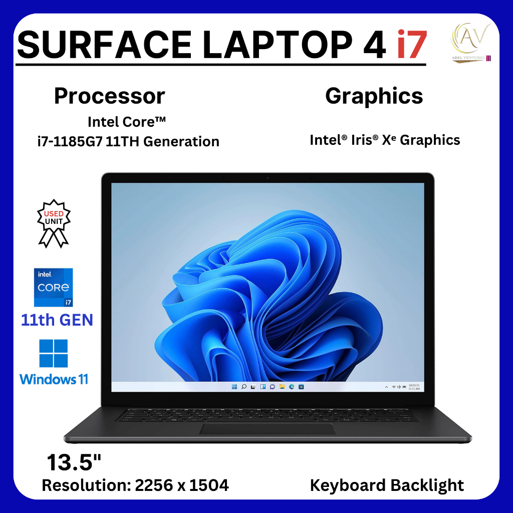 microsoft surface laptop 4 táctil 13.5 i7 1185g7