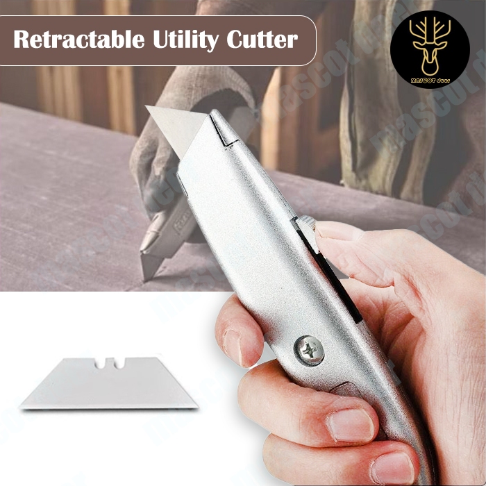 HEAVY DUTY Retractable Utility Cutter Knife with Blade / Art Cutter ...