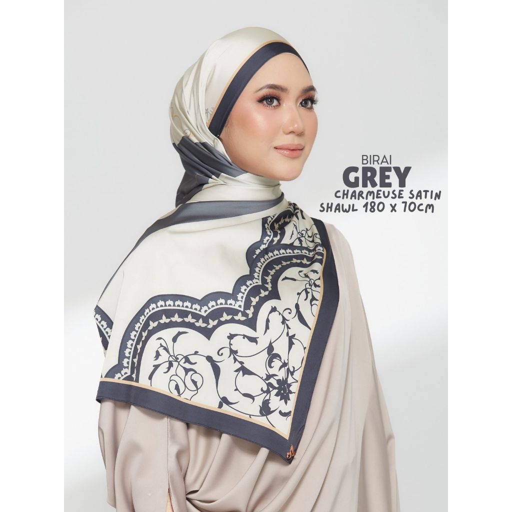 Tudung Shawl Material Charmeuse Satin Panjang 180 cm Tudung Ayuwan ...