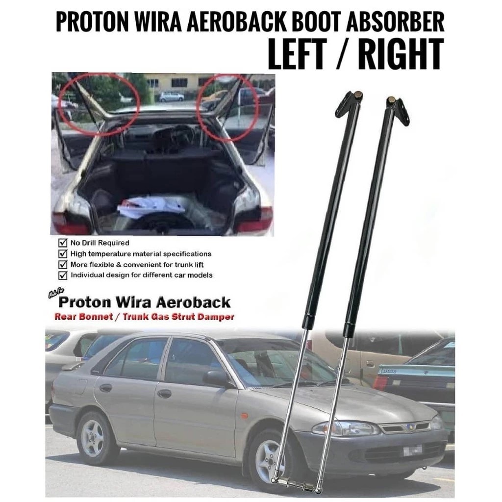 Car Absorber Wira Rear Bonnet Boot Damper Shock Trunk Lid Lifter Car ...