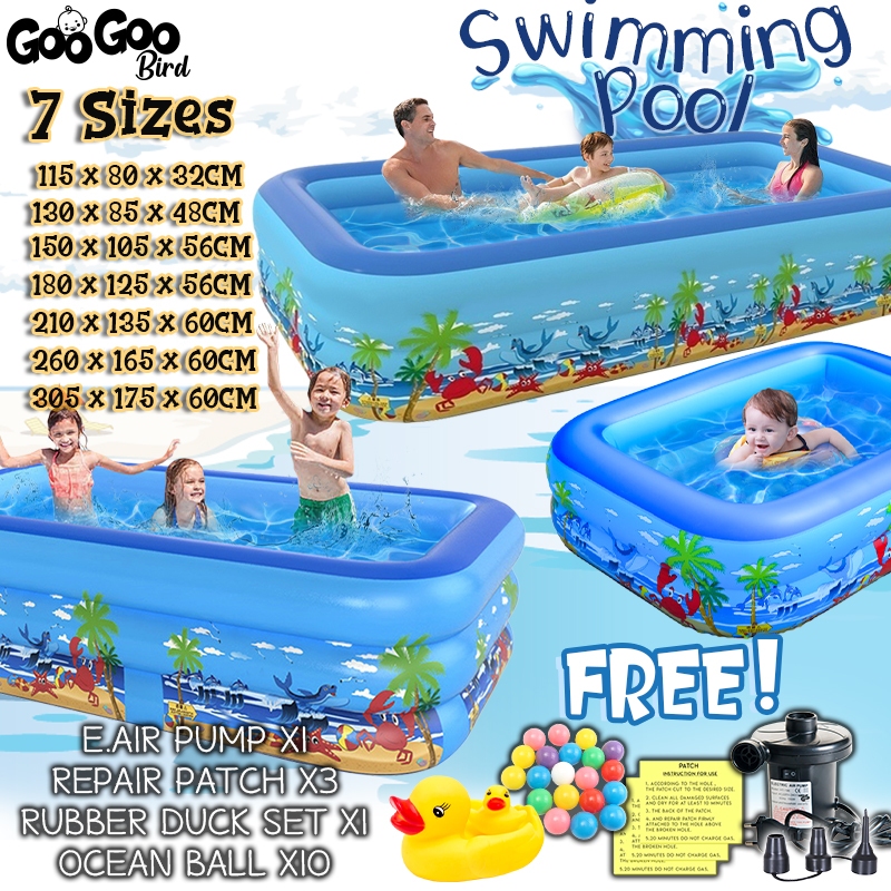 GooGoo Bird 7 Sizes Inflatable Swimming Pool Cartoon Design Kid Play ...