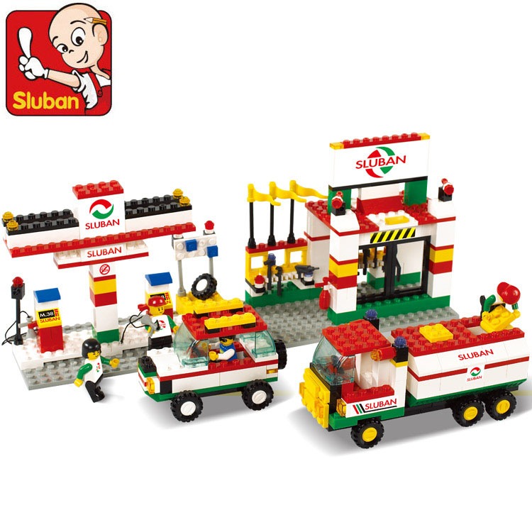 Sluban Petrol Station Building Brick Toy City Simulation