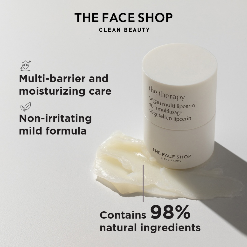 THE FACE SHOP Therapy Vegan Multi-Use Lipcerin ™ 15ml - Colourless ...