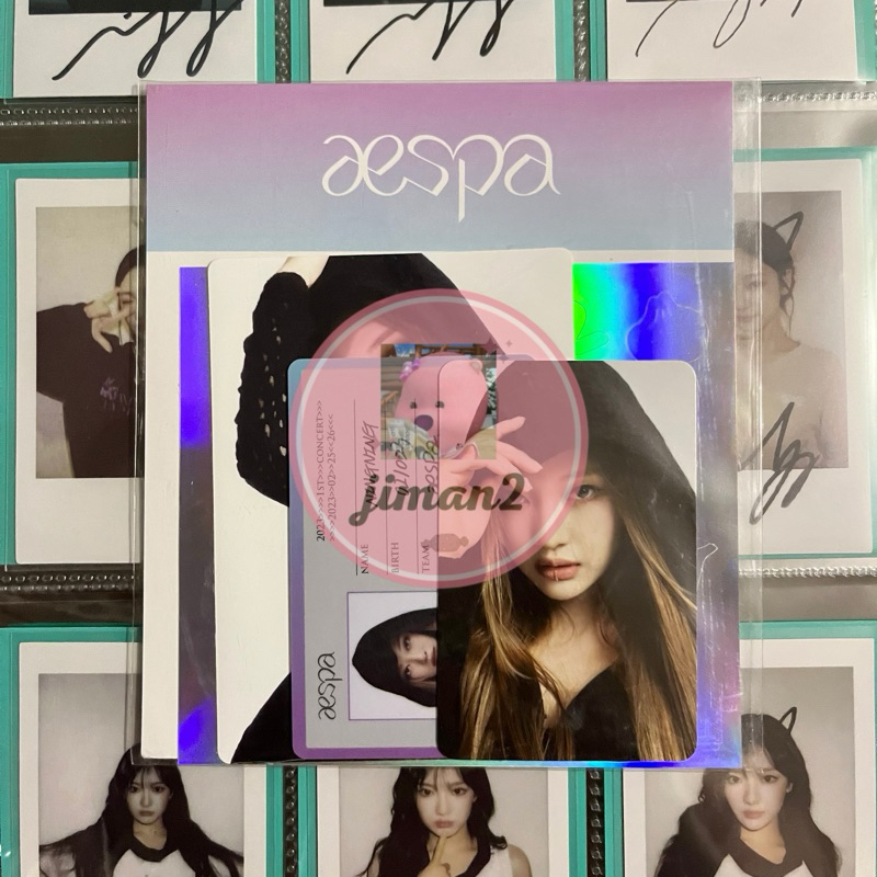 [OFFICIAL/SEALED] aespa ningning synk hyperline id card + deco sticker ...