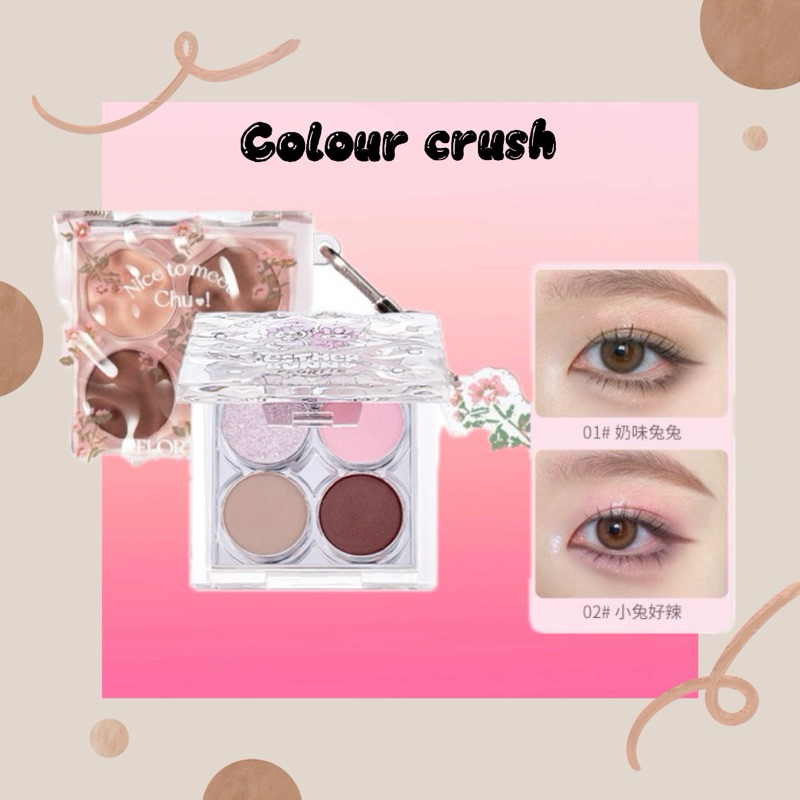 [READY STOCK]Born pink new FLORTTE/Flower Loria four-color eyeshadow ...