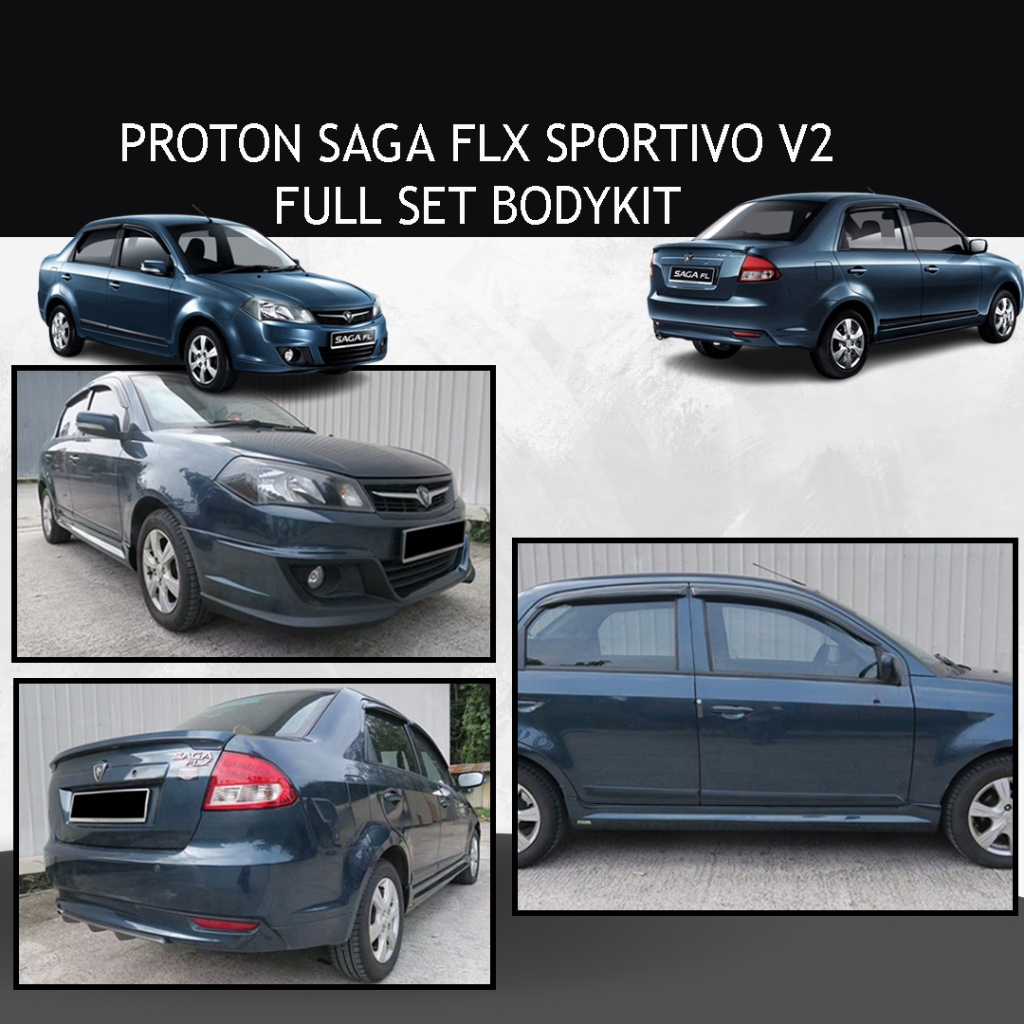 PROTON SAGA FL FLX SPORTIVO V2 STYLE FRONT SKIRT, SIDE SKIRT, REAR ...