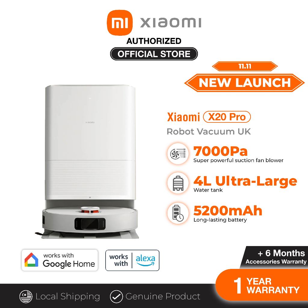 [NEW] Xiaomi Robot Vacuum X20 Pro UK | Fully Automatic Smart Robot ...