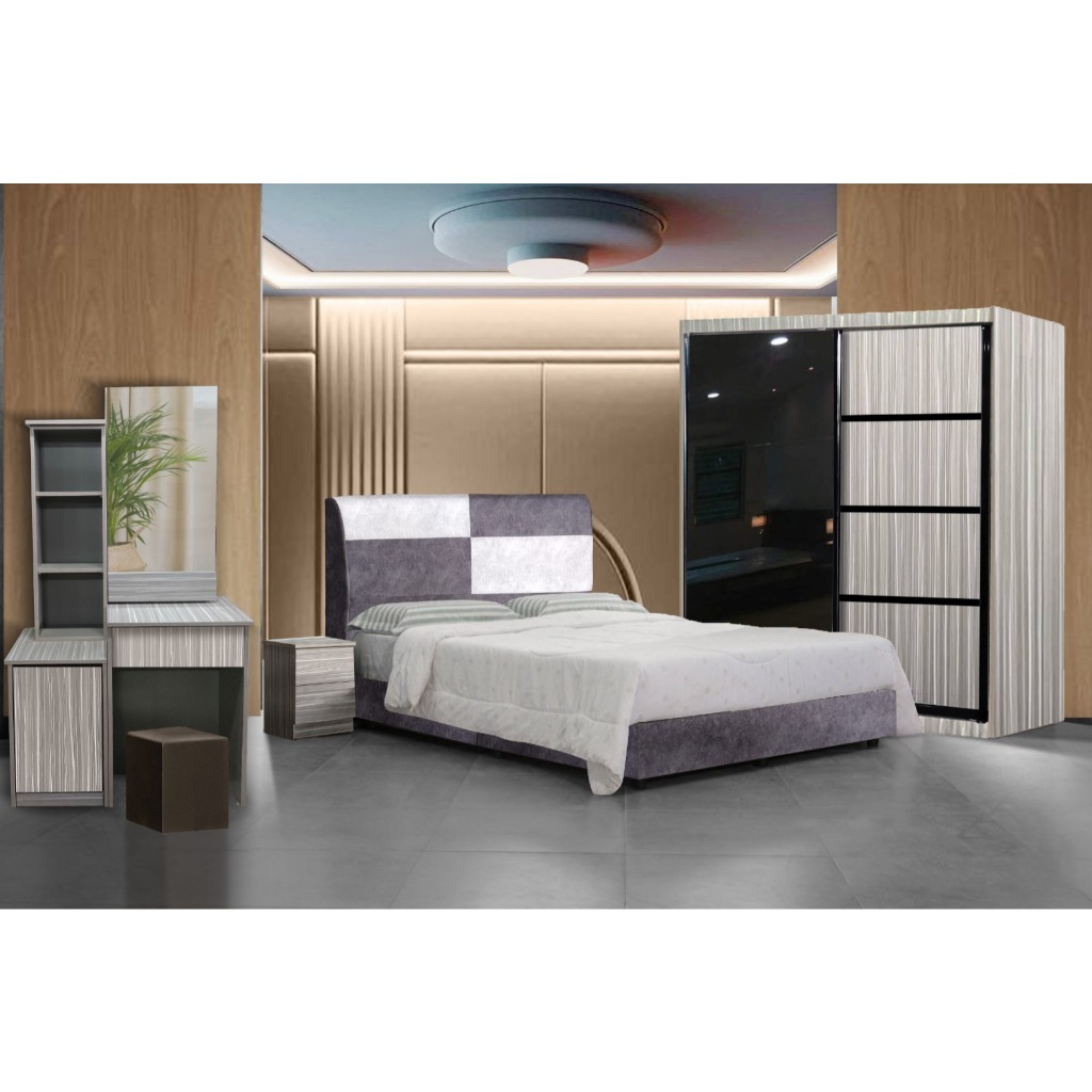 TASIBO DESIGN Series Bedroom Set / Set Bilik Tidur TSB-BR215 Wardrobe ...