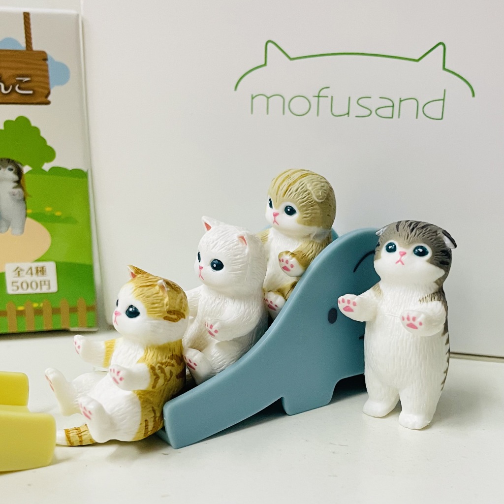 Mofusand Cat Figure Figurine Slide Gachapon Cute Kitten Desk Decoration ...