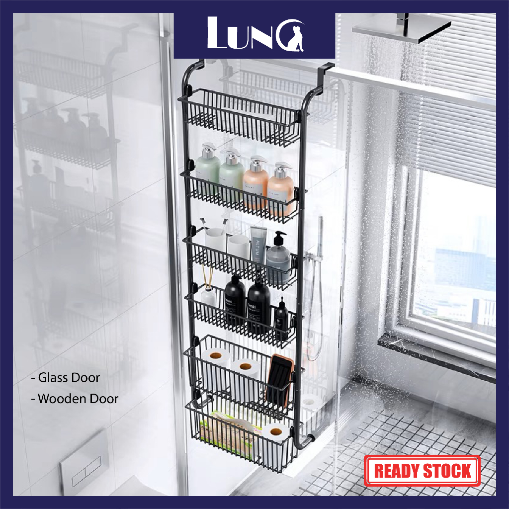 Shower Room 4/6 tier Rack Bathroom Hanging Basket, Kitchen Cabinet Door ...