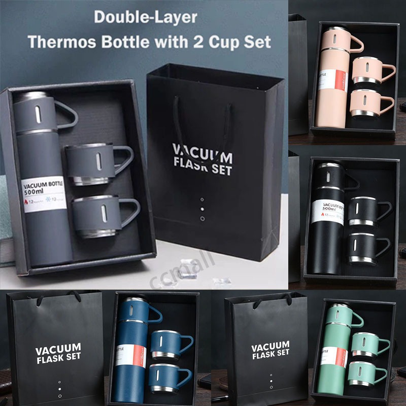 Vacuum Cup Set 500ml 304 Stainless Steel Thermos Flask Business Gift ...