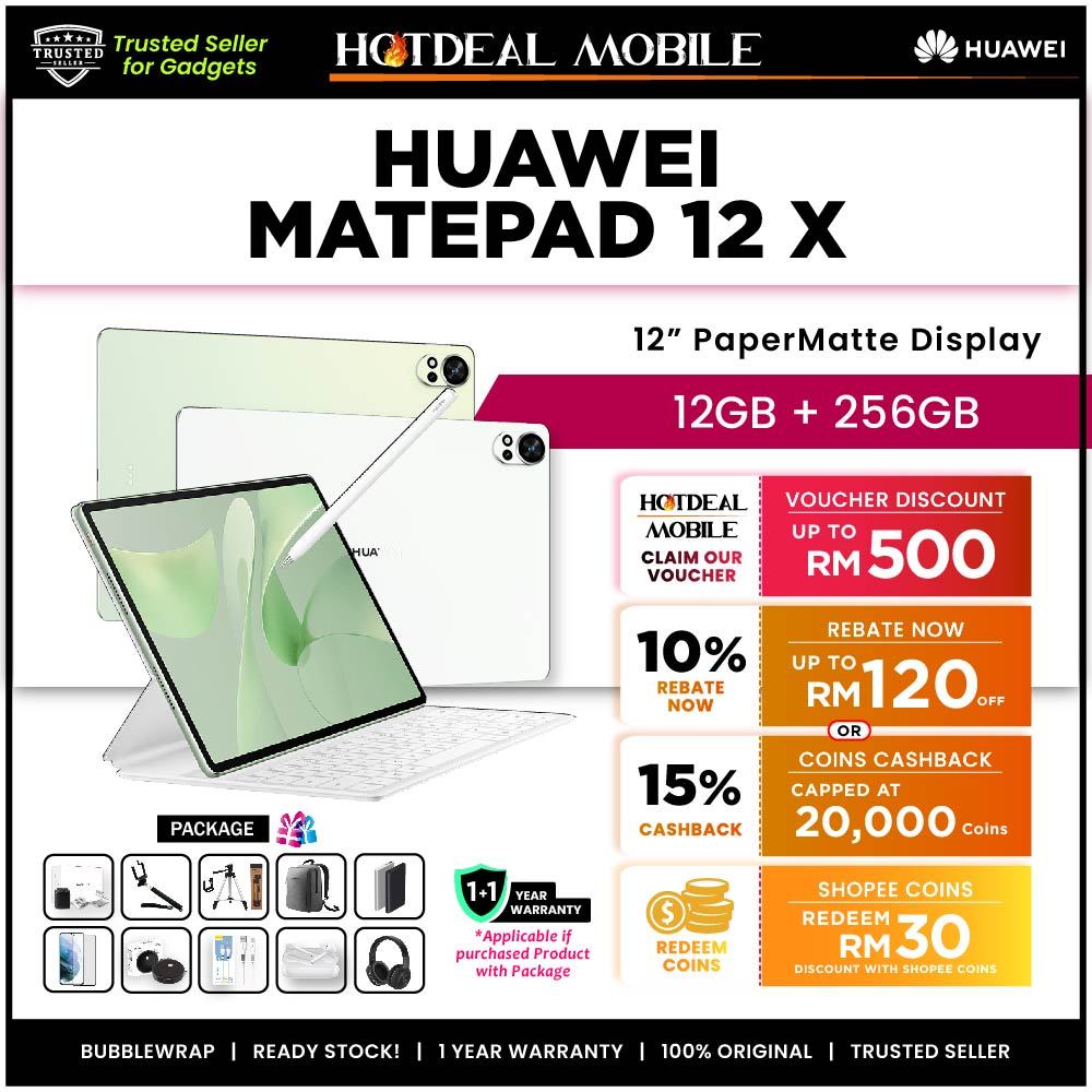 HUAWEI Matepad 12X [12GB RAM 256GB ROM] Original HUAWEI Malaysia