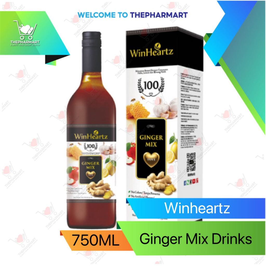 WinHeartz Winheart Win Heartz Ginger Mix - Natural Health Tonic (200ml ...