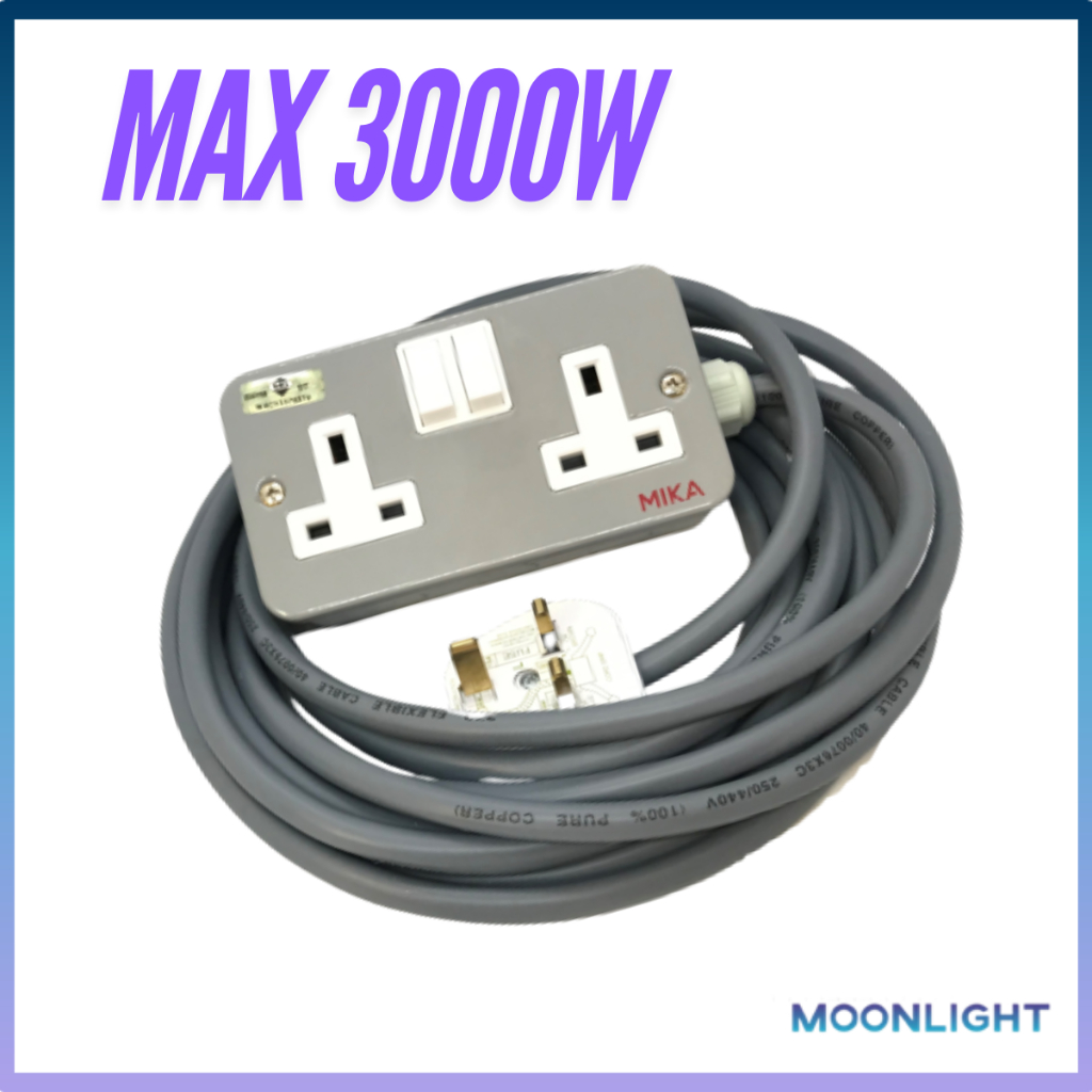 Besi Heavy Duty Extension Plug Wire Trailing Socket Metal Clad Adaptor ...