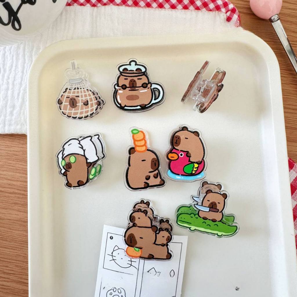 Cute Capybara Double-Sided Acrylic Paper Clip | Shopee Malaysia