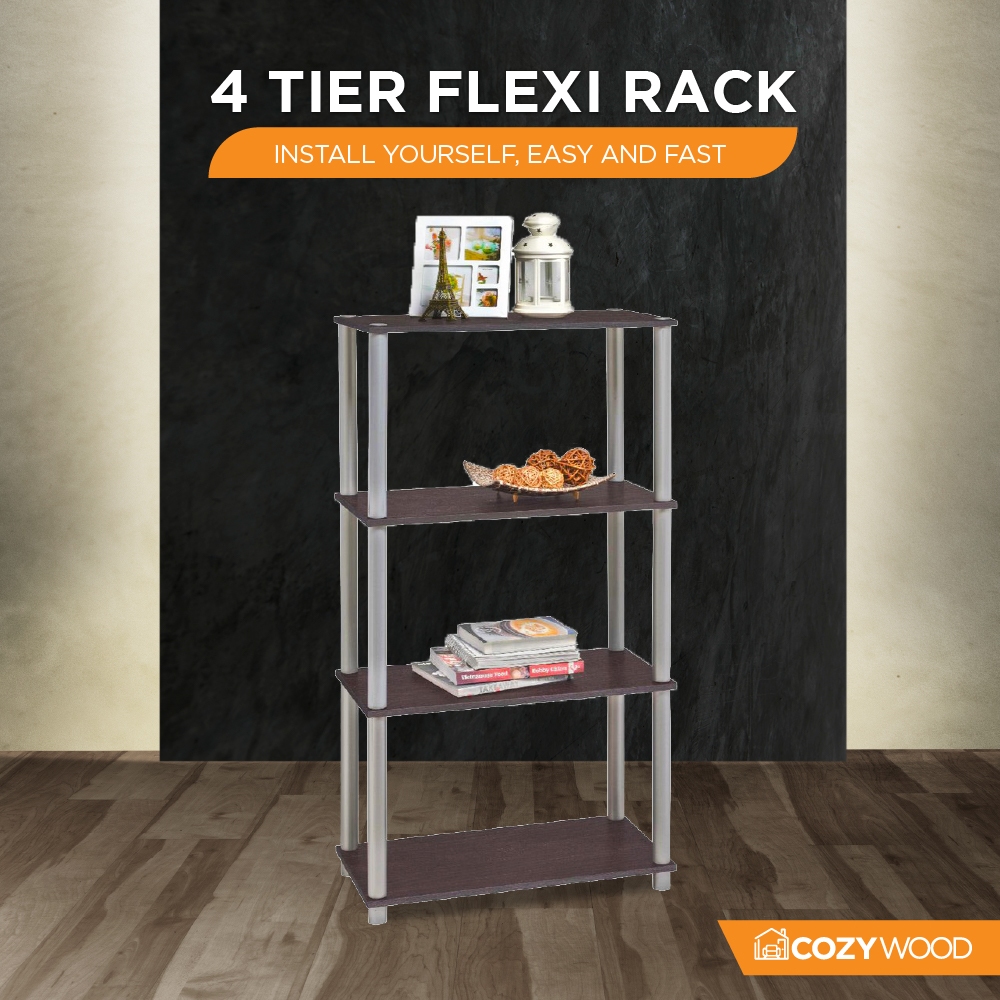 [COZY] 4 Shelf Flexi Rack my-com/ 4 Tier Shelf / 4 Tier Rack ...