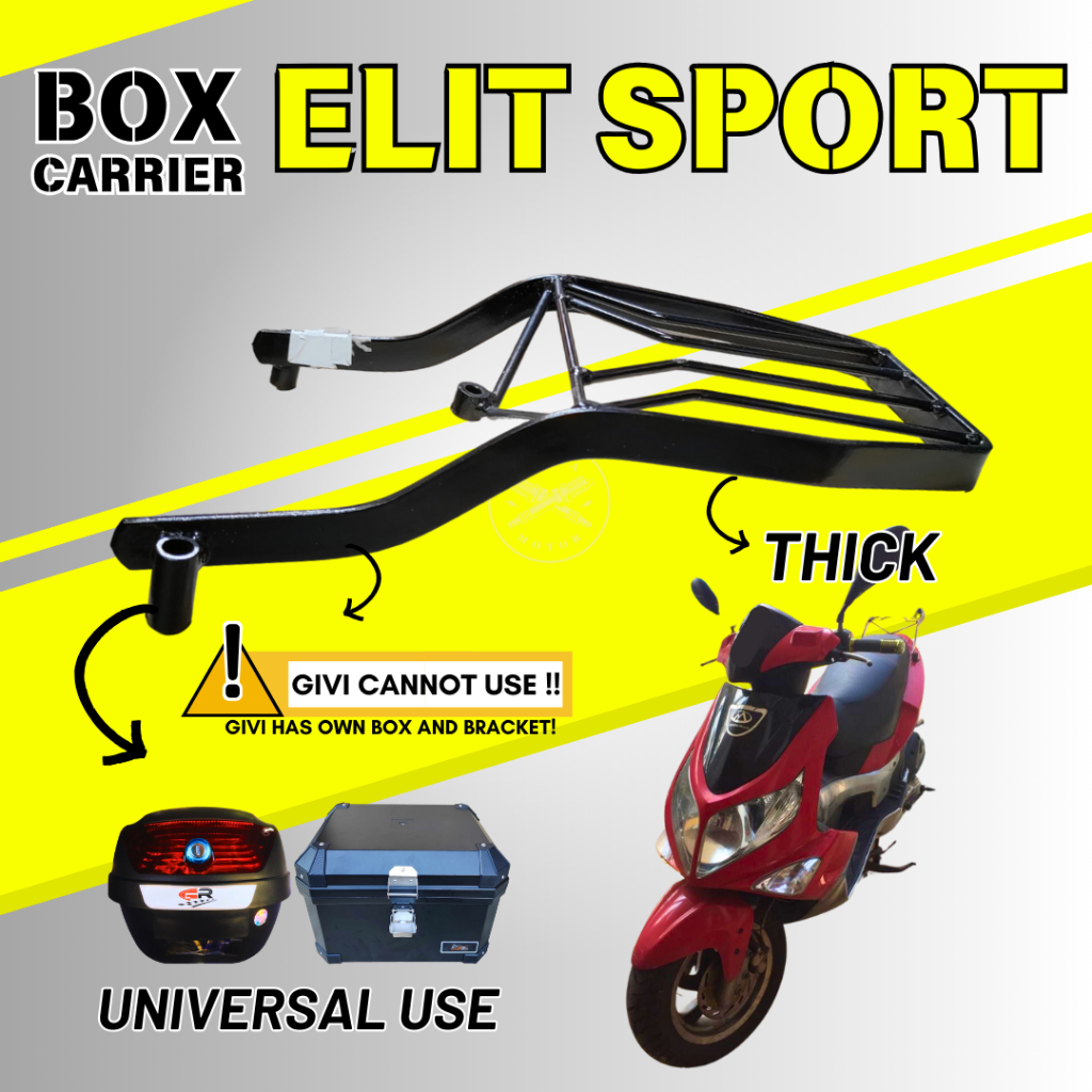 MODENAS ELIT SPORT 150 REAR BOX MONORACK BOX CARRIER BRACKET KAKI TABAK ...