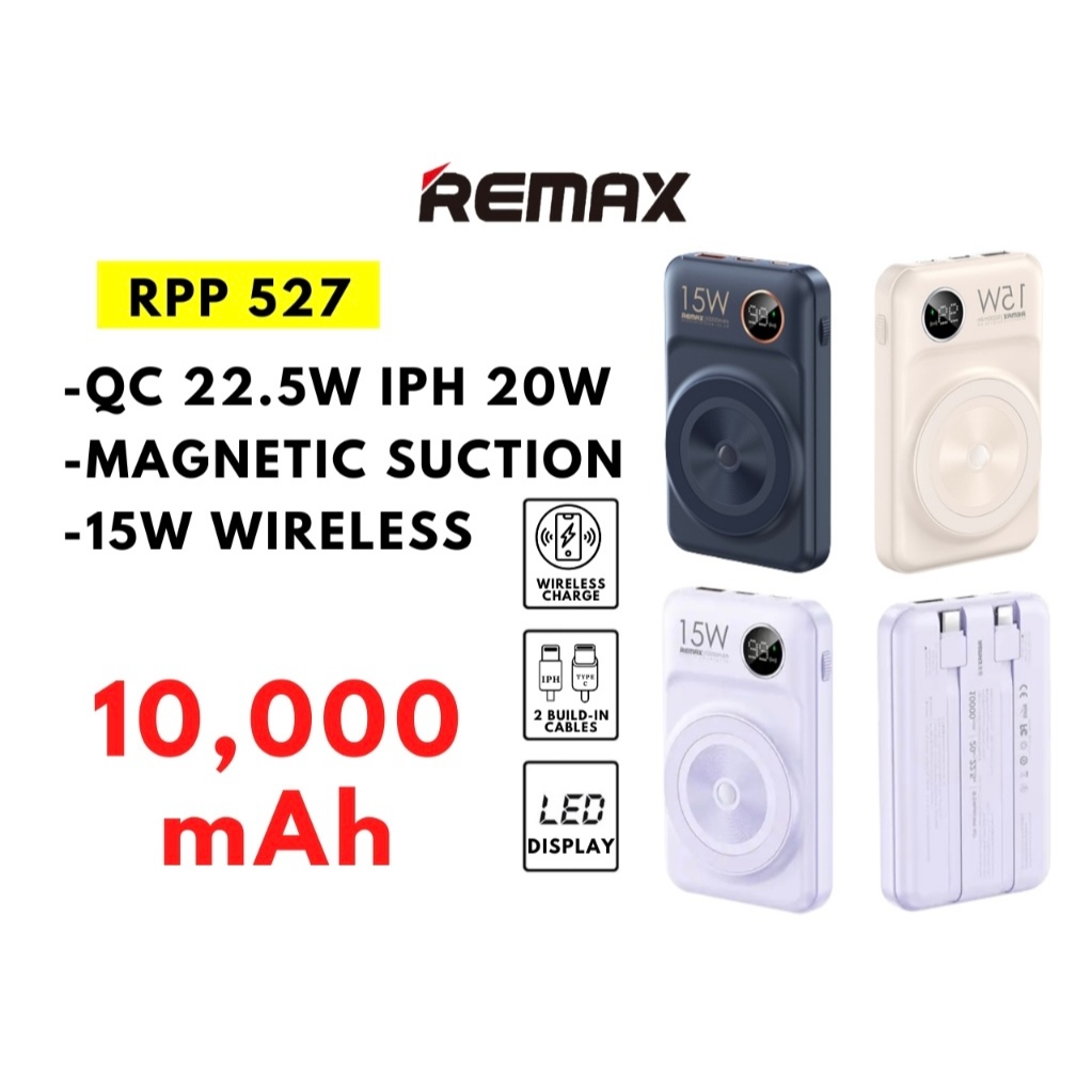 Remax RPP-527 10000mAh QC 22.5W + PD 20W Magnetic Wireless 15W Retro ...