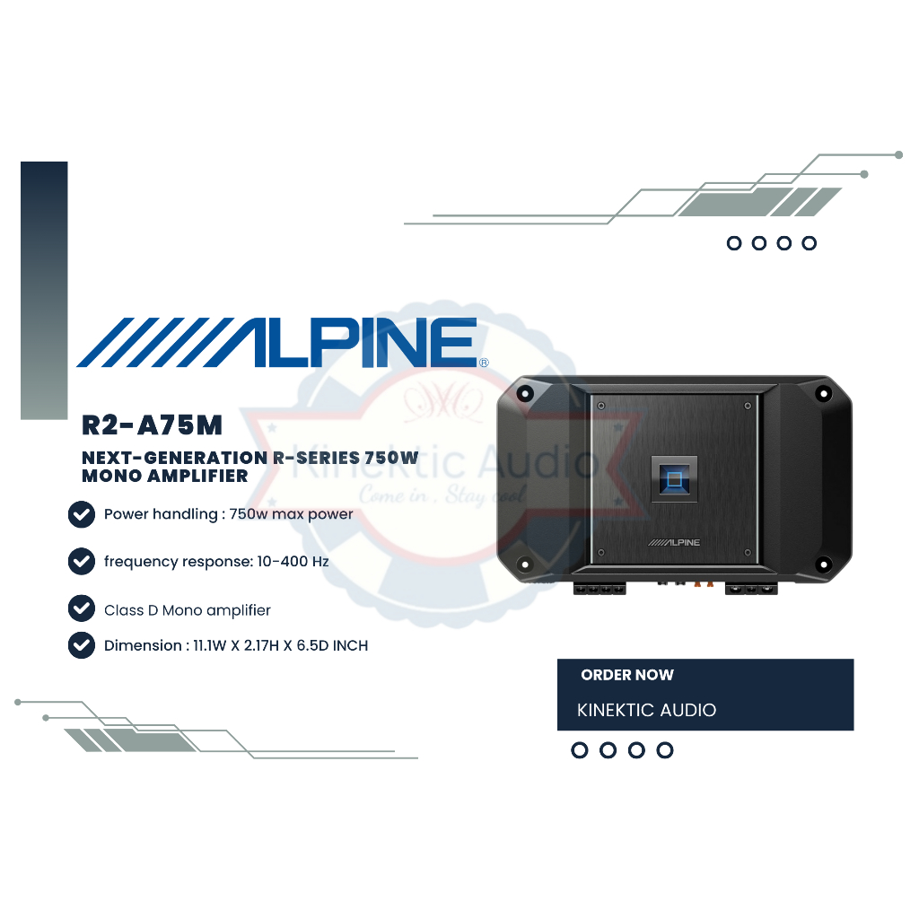 Alpine R2-A150M -R2-Series mono subwoofer amplifier/car amplifier ...
