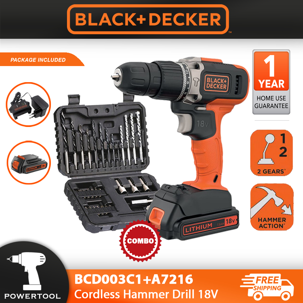 BLACK DECKER BCD003C1 18V Lithium-ion Speed ​​Hammer