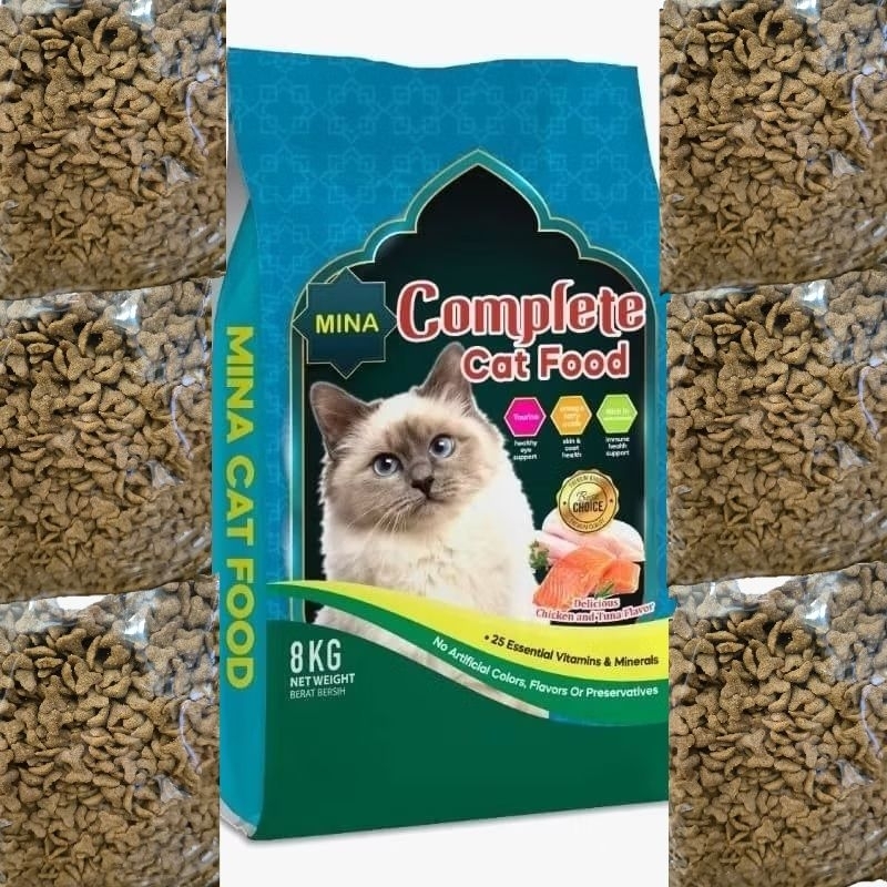 (Repacking)Mina Protein 31%Complete Adult Cat Food Chicken & Tuna1kg ...