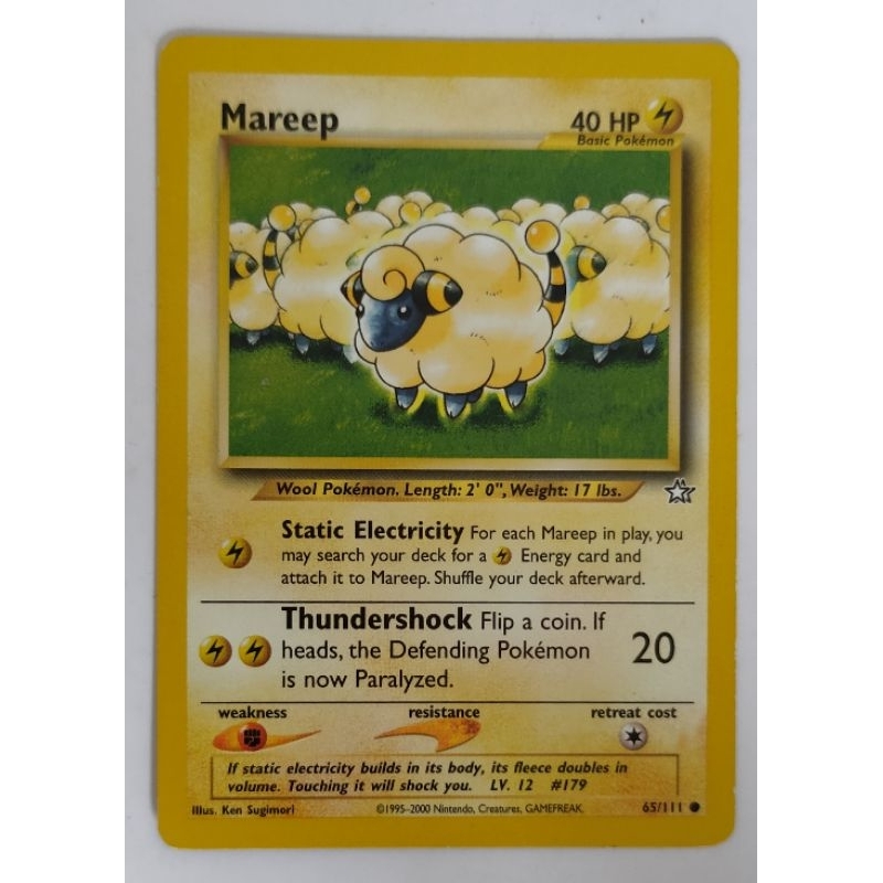 Mareep - 65/111 - Common Unlimited (Neo Genesis Unlimited Singles ...