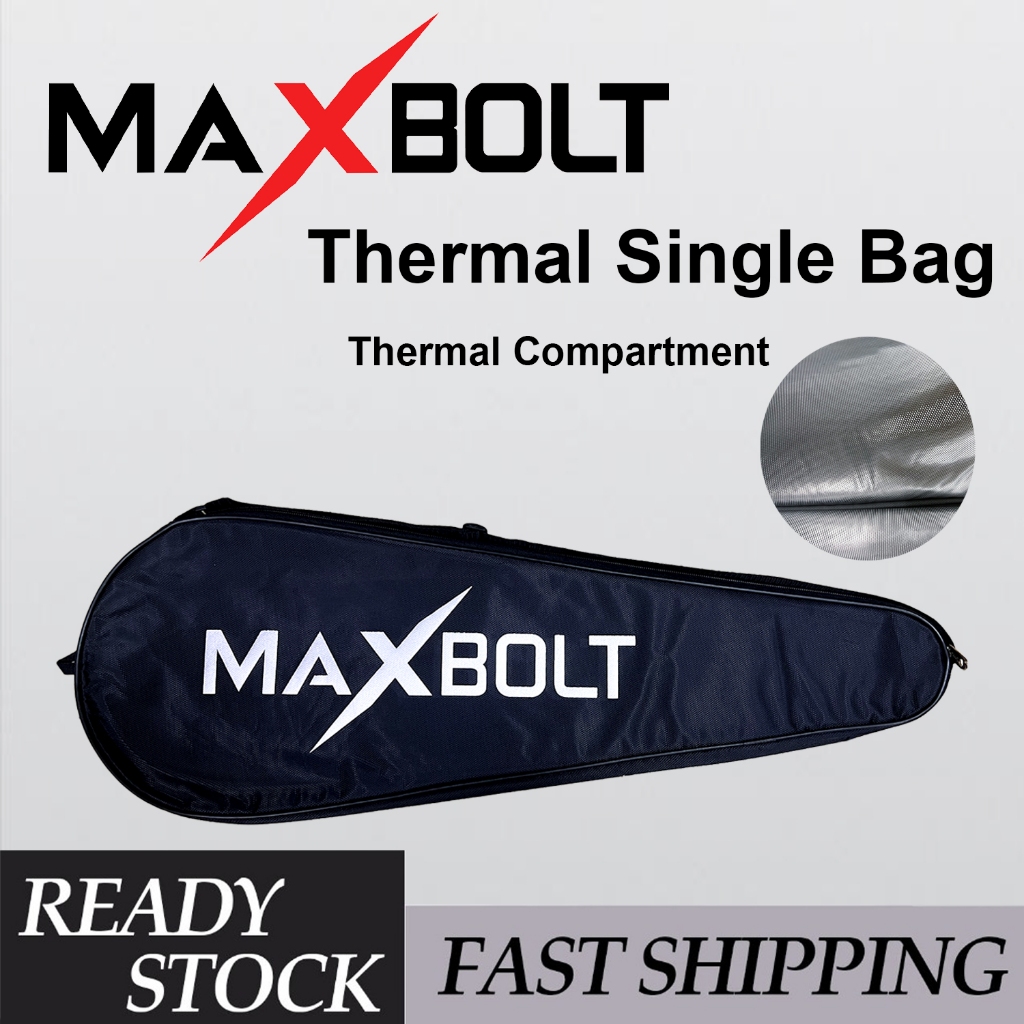 【Ready Stock】MAXBOLT Thermal Single Bag Suitable 1-2 Racket (100 ...
