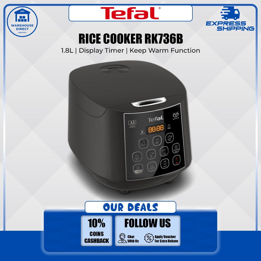 Tefal RK736B 1.8L Easy Rice Fuzzy Plus Logic Rice Cooker With Display