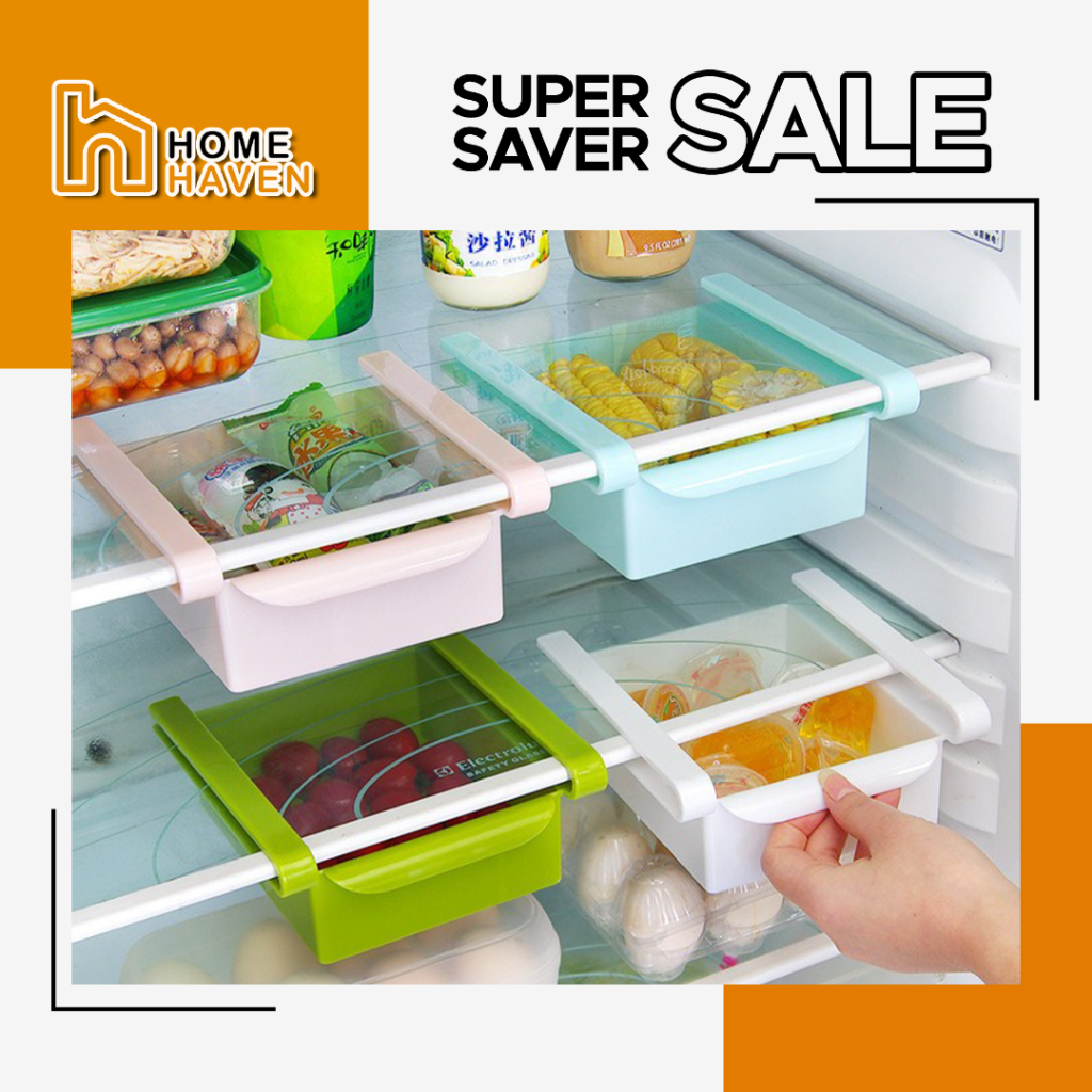 HOME HAVEN Kitchen Freezer Fridge Slide Space Saver Organizer Storage ...