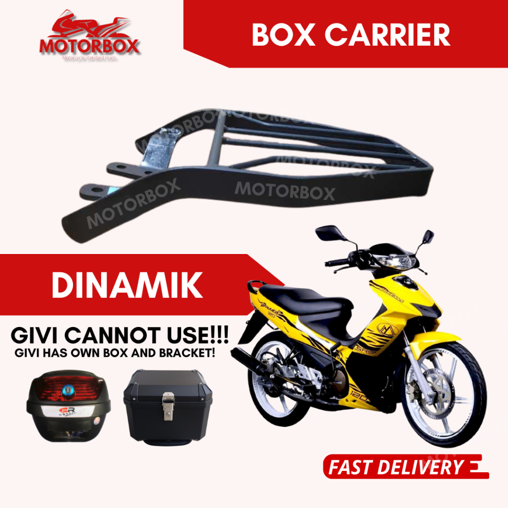 MODENAS DINAMIK 120 REAR BOX MONORACK BOX CARRIER BRACKET KAKI TABAK ...