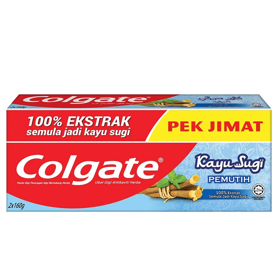 Colgate Kayu Sugi Whitening Toothpaste (160g x 2) [Value Pack] | Shopee ...
