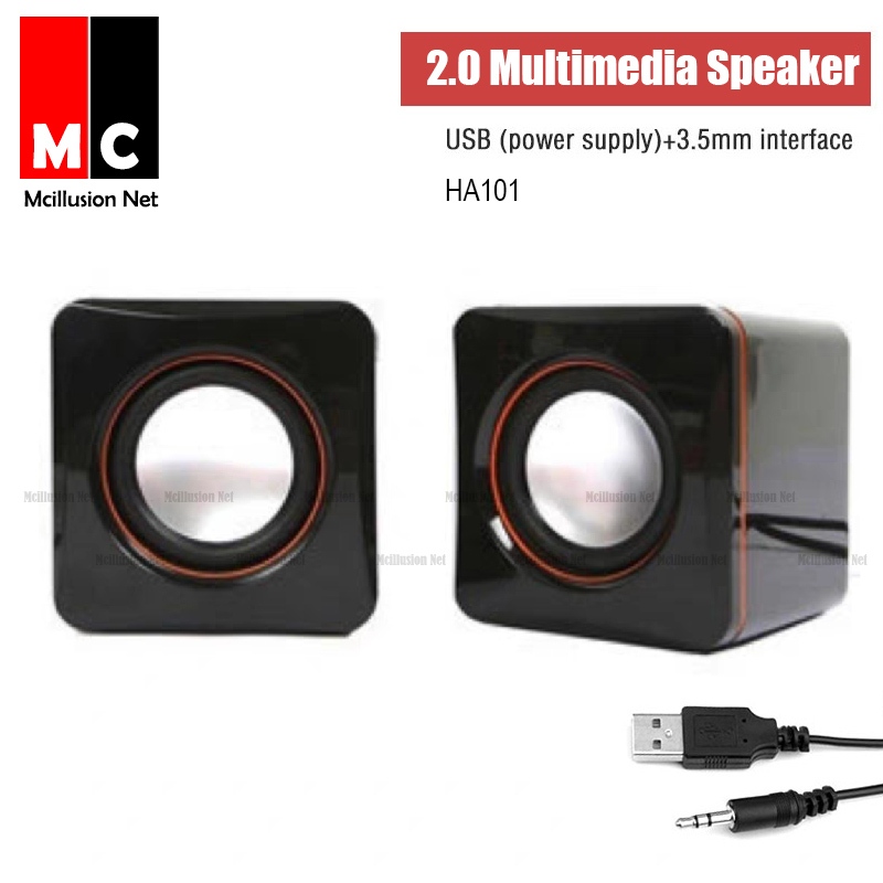 101DP HA101 (Square) PC/Laptop USB 2.0 Multimedia Speaker Mini Digital ...