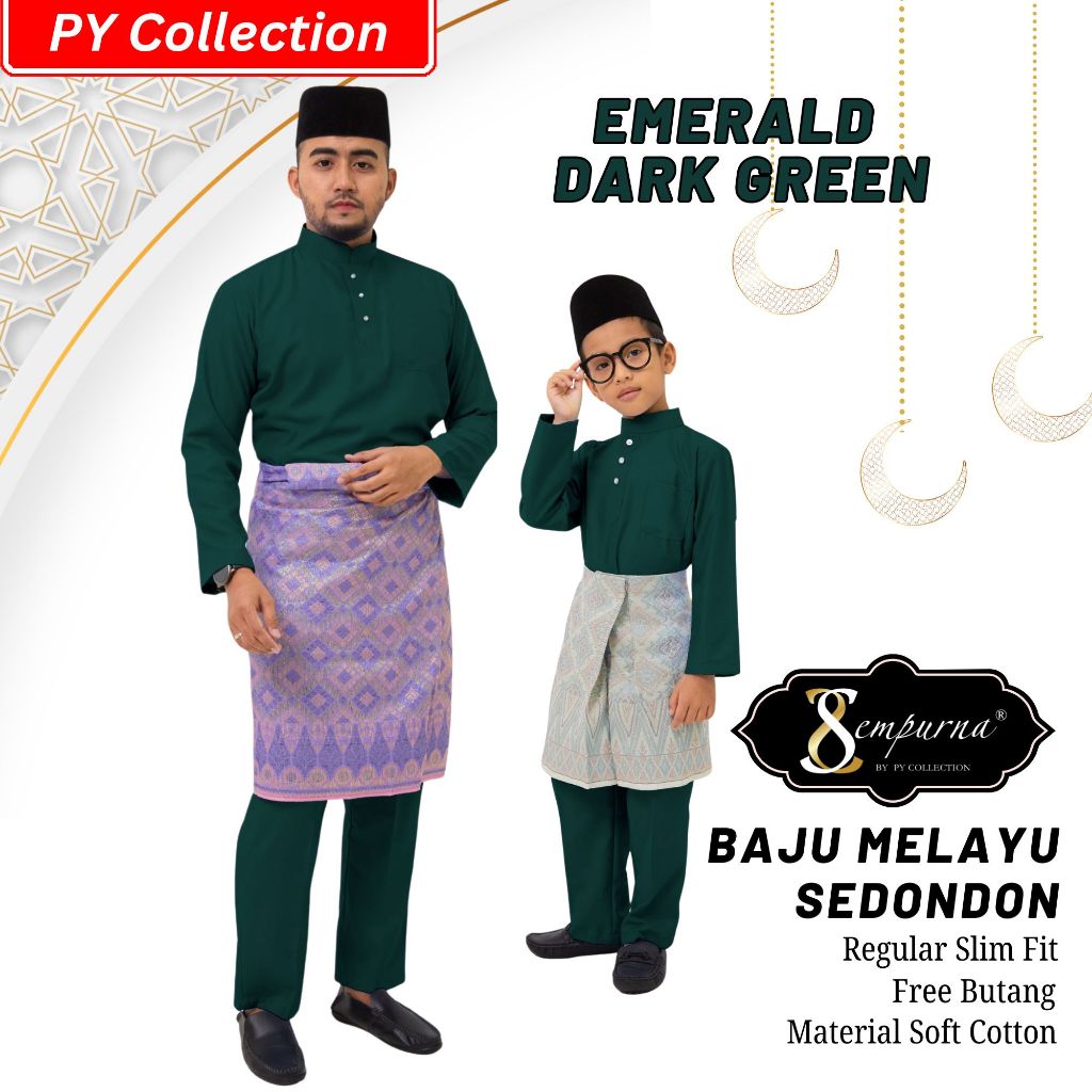 🔸BAJU MELAYU SEMPURNA RAYA 2026 / Baju Melayu Slim Fit Budak & Dewasa ...