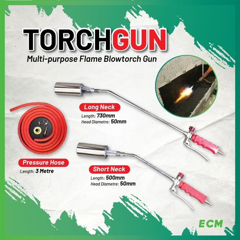 TORCHGUN 50MM (WITH 3METRE PRESSURE HOSE) BURNING TORCH FLAME TORCH ...